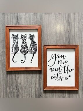Framed Wall Art - You, Me and the Cats